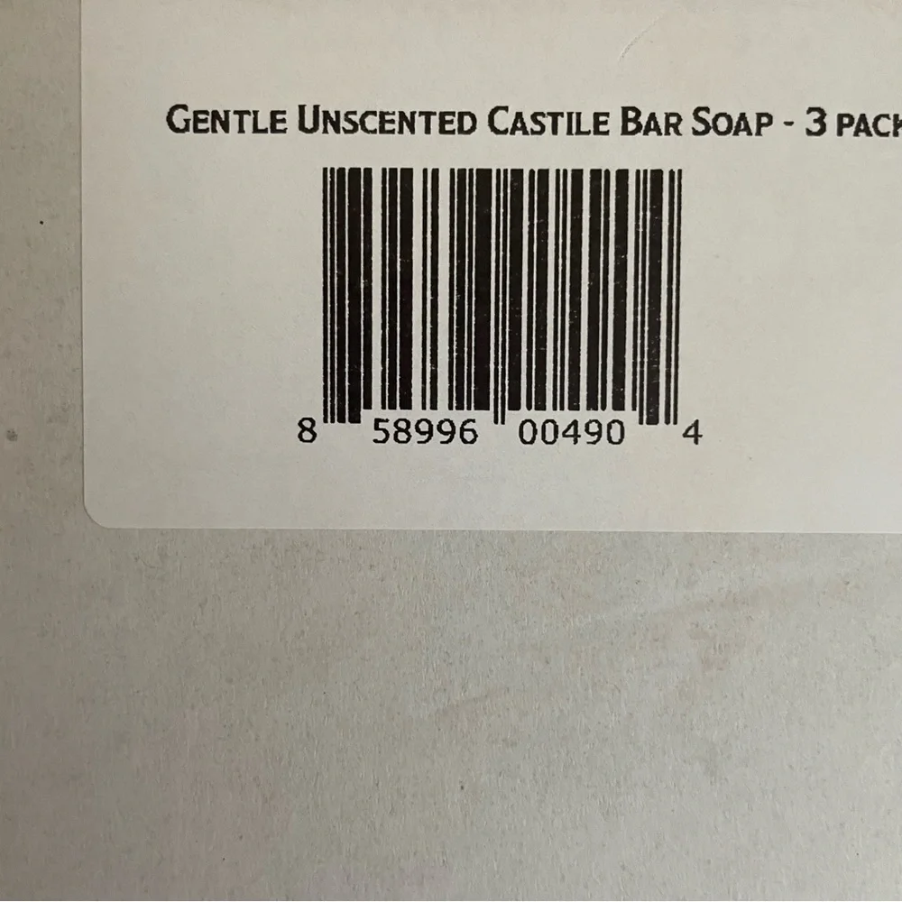 Castile Soap Unscented 3 Bar Set With 2 Soap Holders